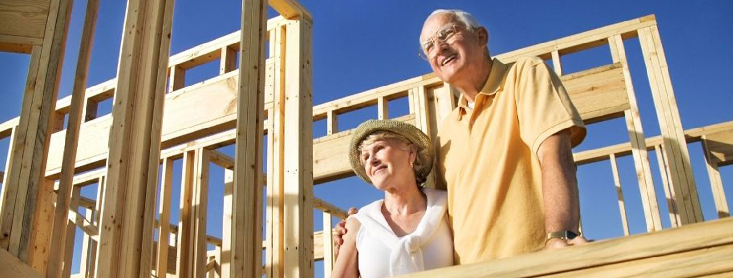 A couple in their home that is being built.